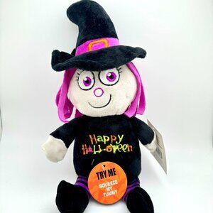 Happy Halloween Witch Plush With Sound  Squeeze My Tummy Homersbest
